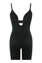Suit Your Fancy Shaping Plunge Low-Back Mid-Thigh Bodysuit