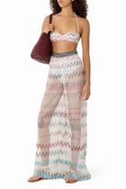 Mare Chevron Net Sequinned Wide-Leg Pants