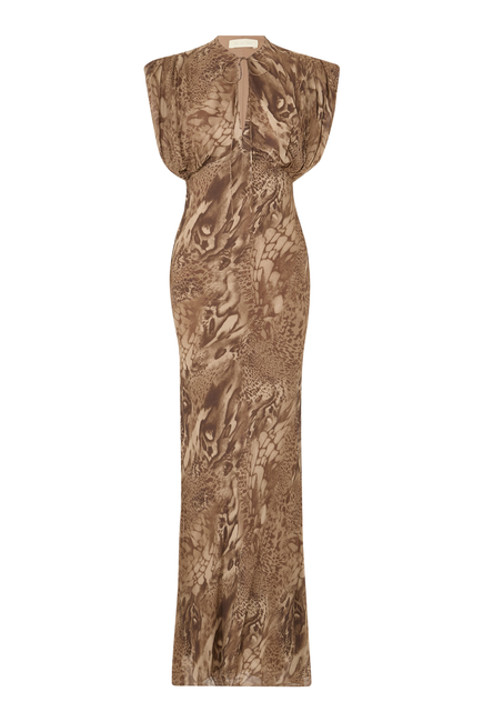 Ceres Maxi Dress in Guepardo Georgette Chiffon