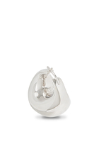 Sculptural Chubby Dome Medium Hoop Earrings