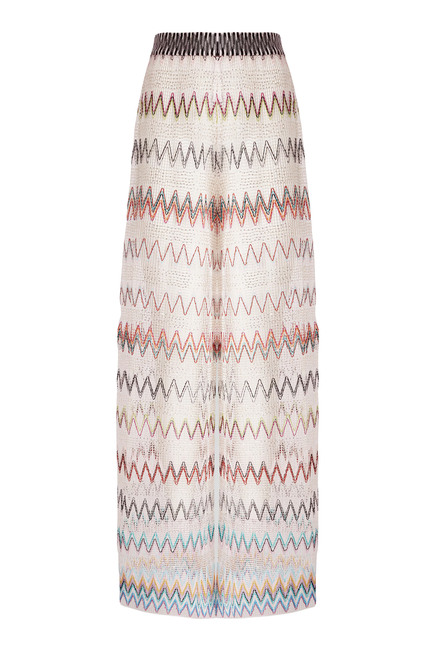 Mare Chevron Net Sequinned Wide-Leg Pants
