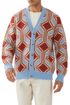 Le Cardigan Mohair Géométrique