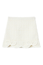 Kids Textured Bow Detail Knit Skirt