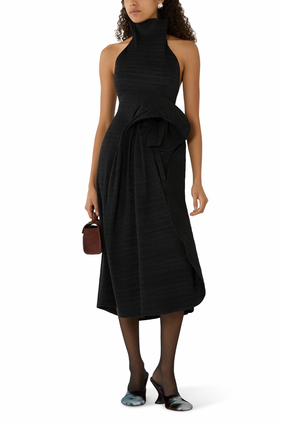 Open-Back Plissé Top