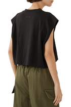 Tri-Blend Cropped Muscle Shirt