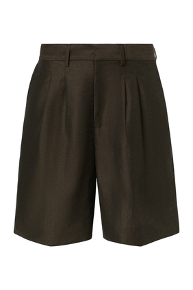  Wool Linen Tailored Shorts