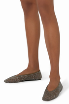 Crystal-Embellished Ballet Flats