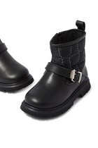 Kids Quilted Teddy Ankle Boots
