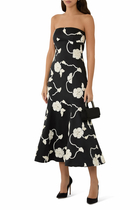 3D Flower Midi Dress
