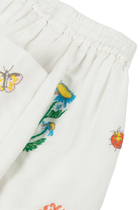 Kids Floral Embroidered Skirt