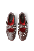 Ryder Popper-Studded Ballet Flats