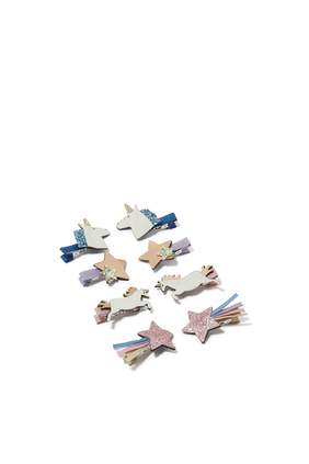 Kids Unicorn Mini Clips, Set of 8