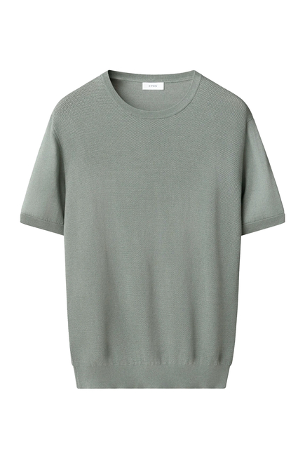 Crew Neck Knitted T-Shirt