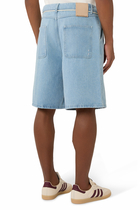 Wide Denim Shorts