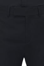 Raw Edge Canvas Cigarette Trousers