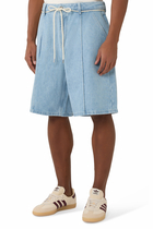 Wide Denim Shorts