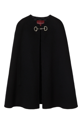 Wool and Silk Horsebit Cape