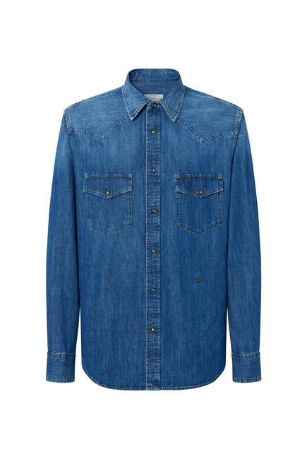 Button-Up Denim Shirt