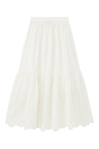 Kids Scalloped Maxi Skirt