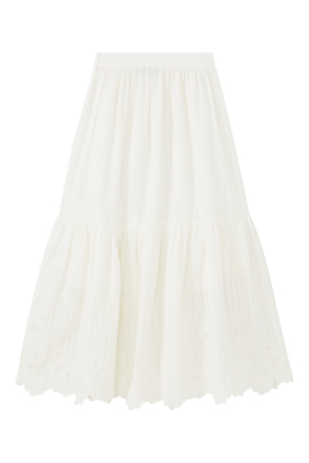 Kids Scalloped Maxi Skirt
