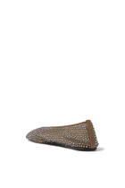 Crystal-Embellished Ballet Flats