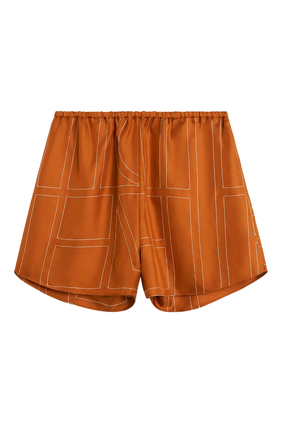 Monogram Silk PJ Shorts