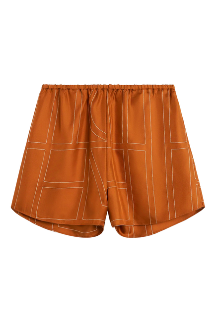 Monogram Silk PJ Shorts