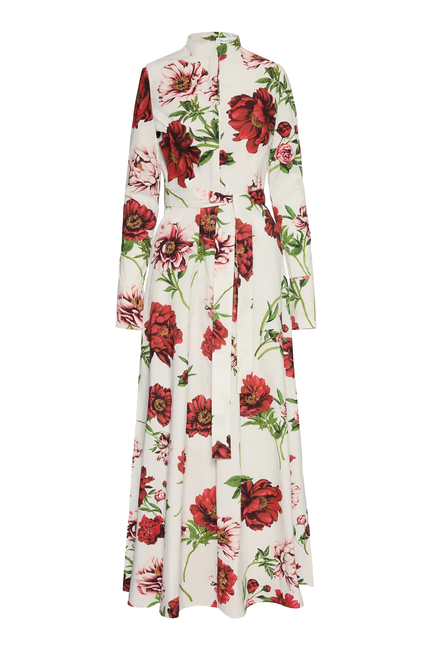 Peony Cotton Poplin Caftan 