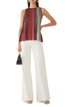 Partialized Knit Sequinned Sleeveless Top