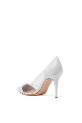 Leather & Plexi 85 Pumps