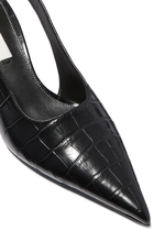 Classic Croc-Embossed Slingback Pumps