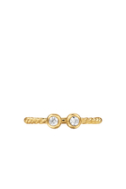 Petite Modern Renaissance® Open Round Ring, 18K Yellow Gold & Diamonds