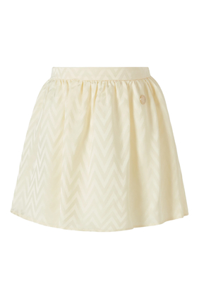 Kids Chevron Jacquard Mini Skirt