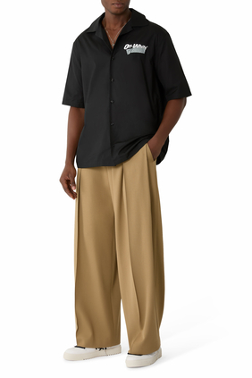 Tape Logo Poplin Bowling Shirt