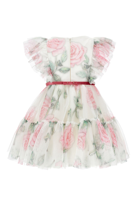 Kids  Floral Tulle Dress