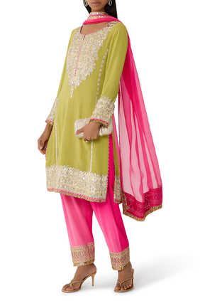  Gota Suit with Pakistani Salwar & Dupatta