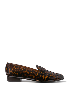  Leopard Patent Loafers