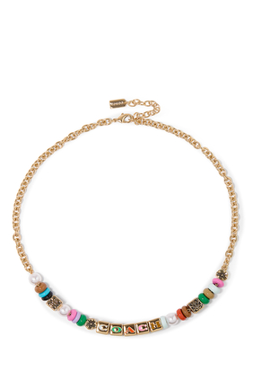 Logo Beaded Necklace