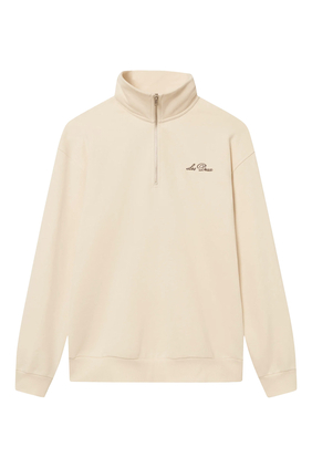 Logo Crew Half Zip Sweatshirt