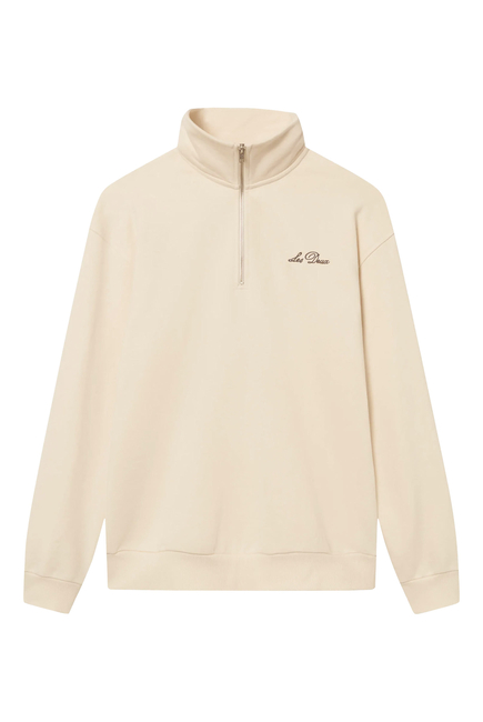 Logo Crew Half Zip Sweatshirt