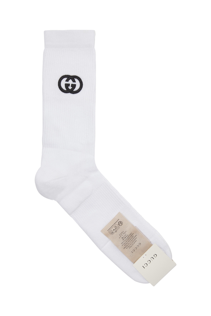 Interlocking G Cotton Blend Socks
