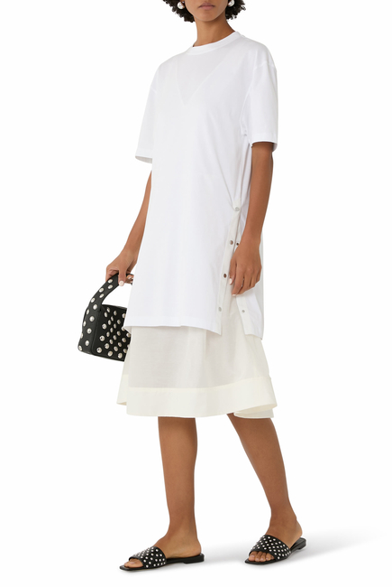 Oversize T-Shirt Combo Dress with Skirt