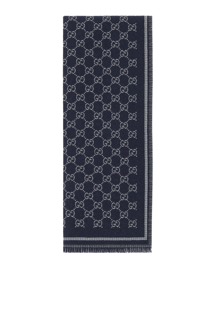 GG Wool Jacquard Scarf 