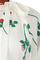 Rosebud Tie Neck Dress