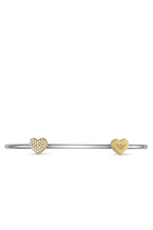 Two-Hand Two-Tone Stainless Steel Watch and Bracelet Set