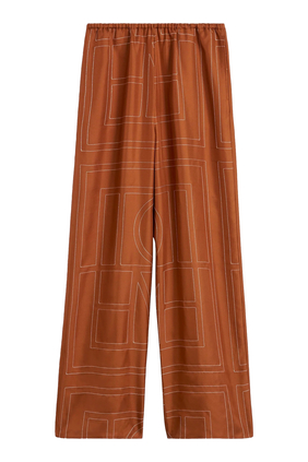Monogram Silk PJ Bottoms