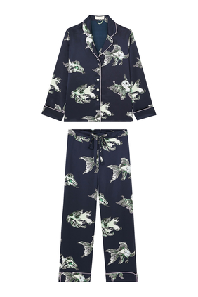 Lila Abalone Turquoise Floral Pyjamas