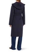 Reversible Wool Silk Hooded Coat