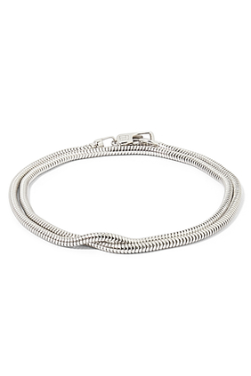 Double Wrap Snake Chain Bracelet, Sterling Silver