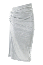Mid-Length Drapé Pression Slit Skirt